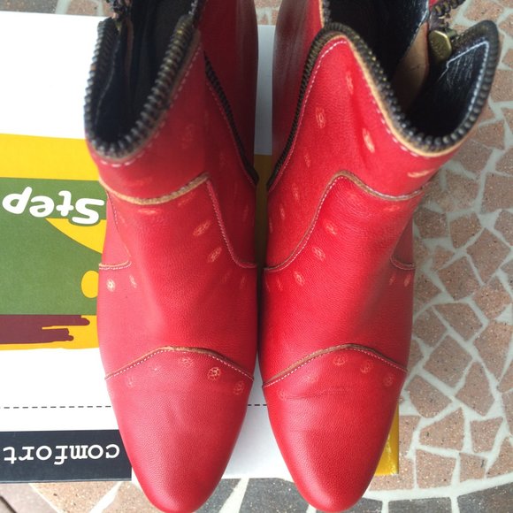 Spring Step Red Booties Chill Red size 39 (US 8.5) - Picture 7 of 9